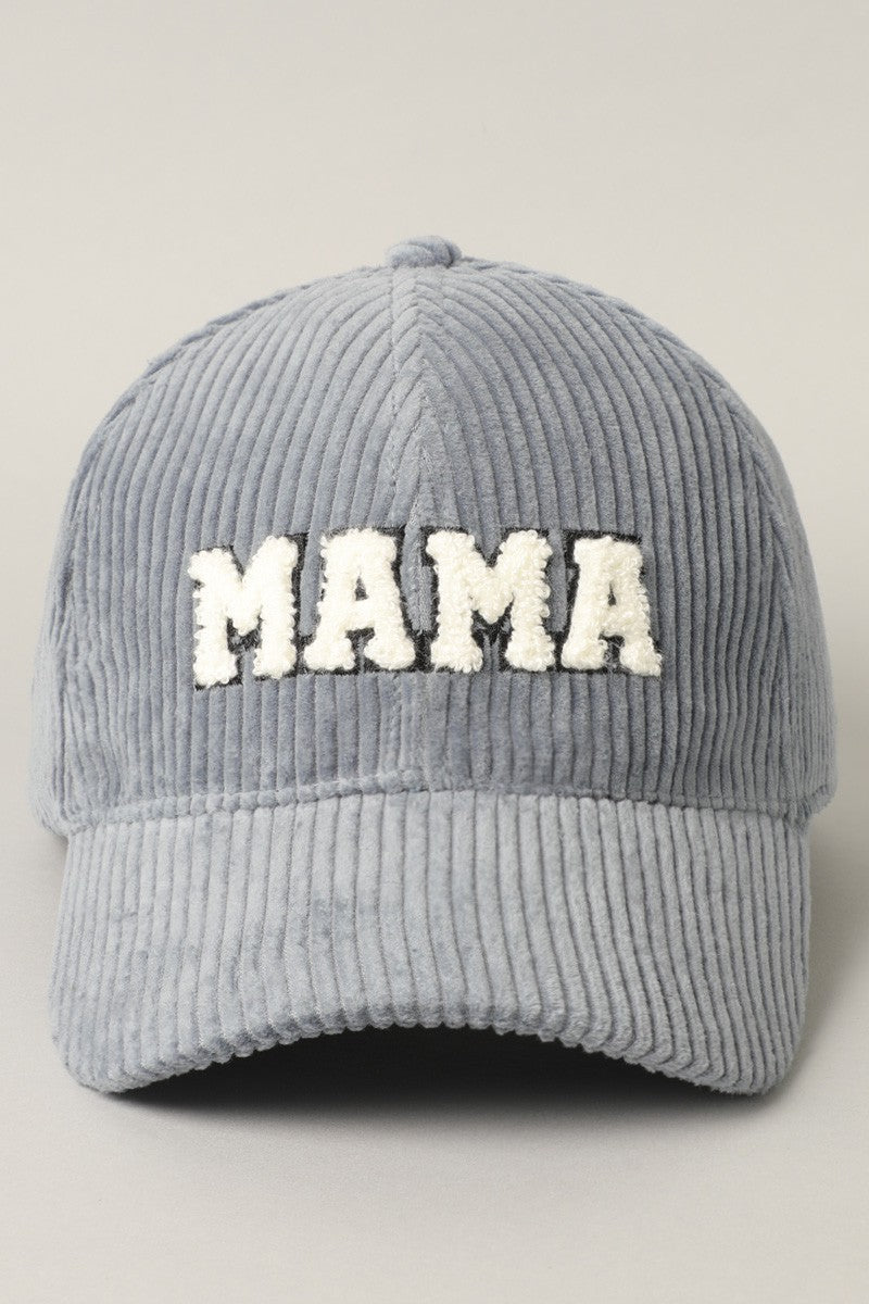 The MAMA 3D Embroidered Corduroy Baseball Cap