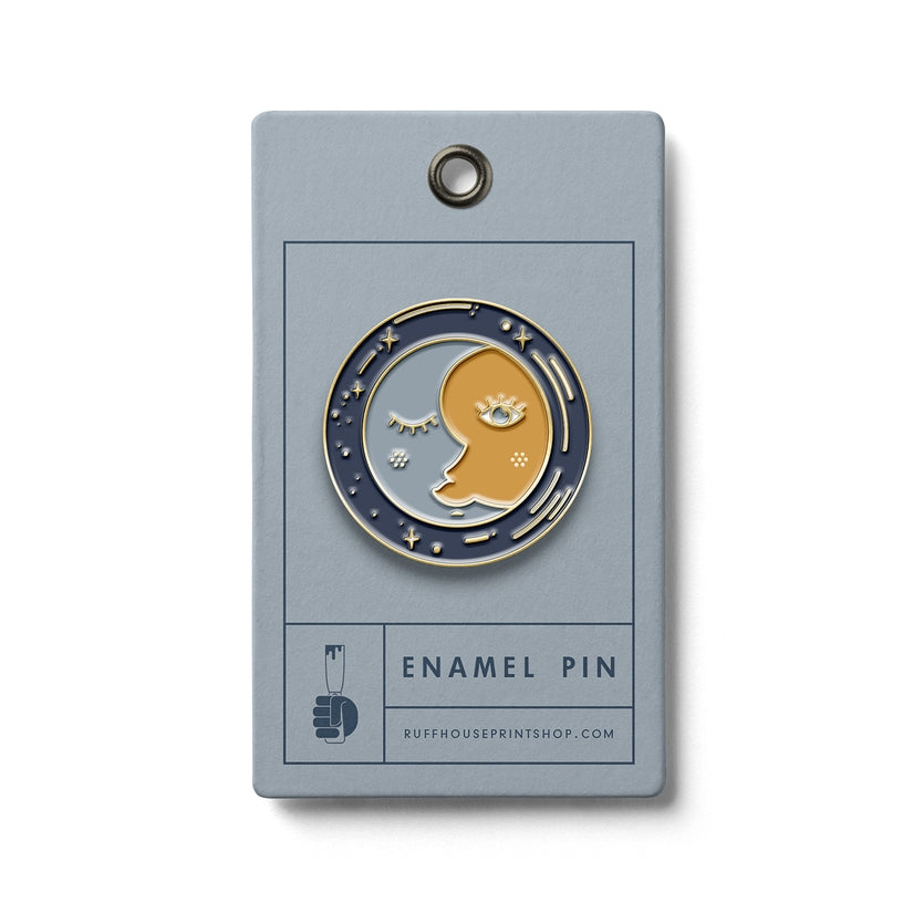The Sun + Moon Enamel Pin