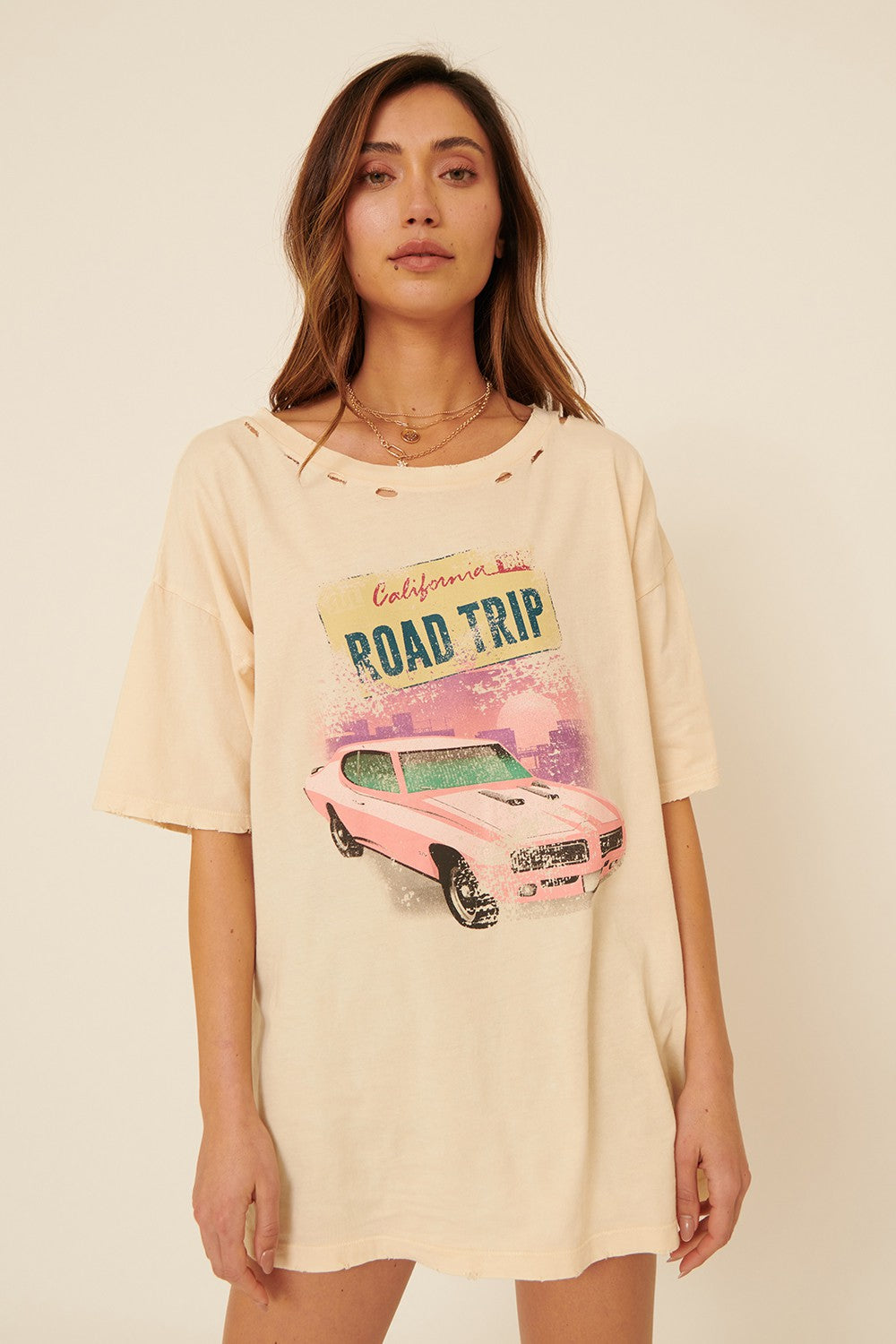 The Cali Road Trip Graphic Tee | Ivory |