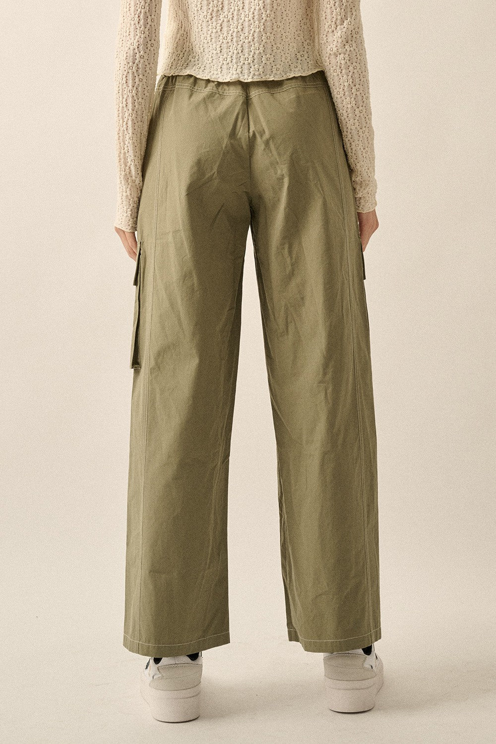 The Skyler Exposed Seam Cargo Pants | Muted Green |
