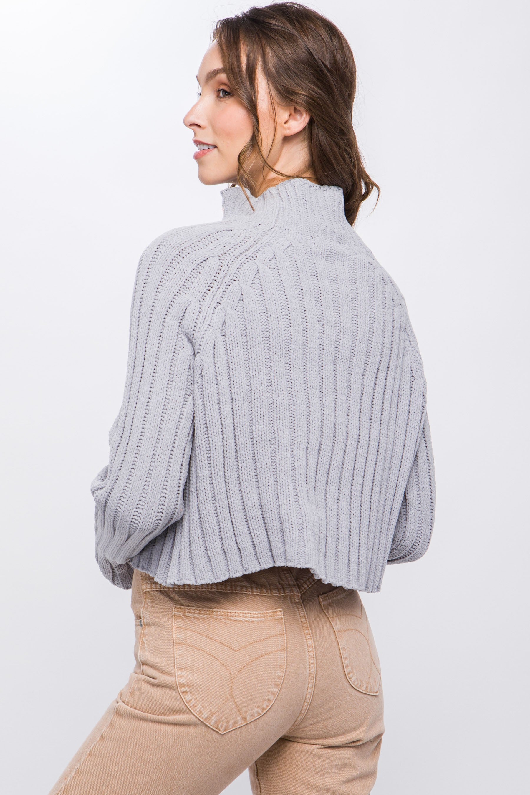 The Taylor High Neck Knit Pullover Sweater