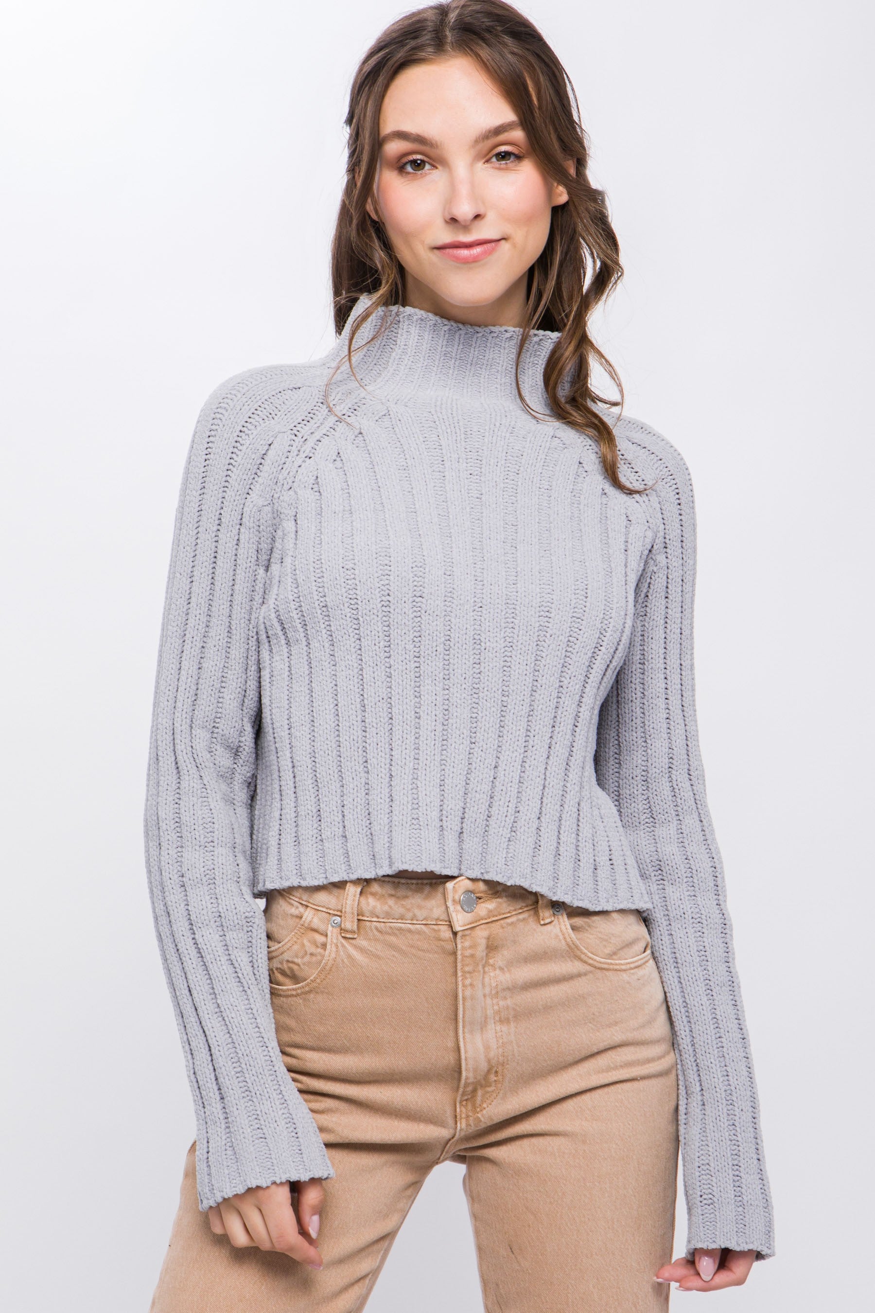 The Taylor High Neck Knit Pullover Sweater