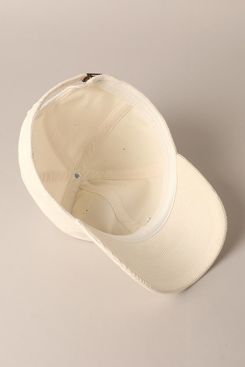 The Cursive Mama Embroidered Corduroy Hat