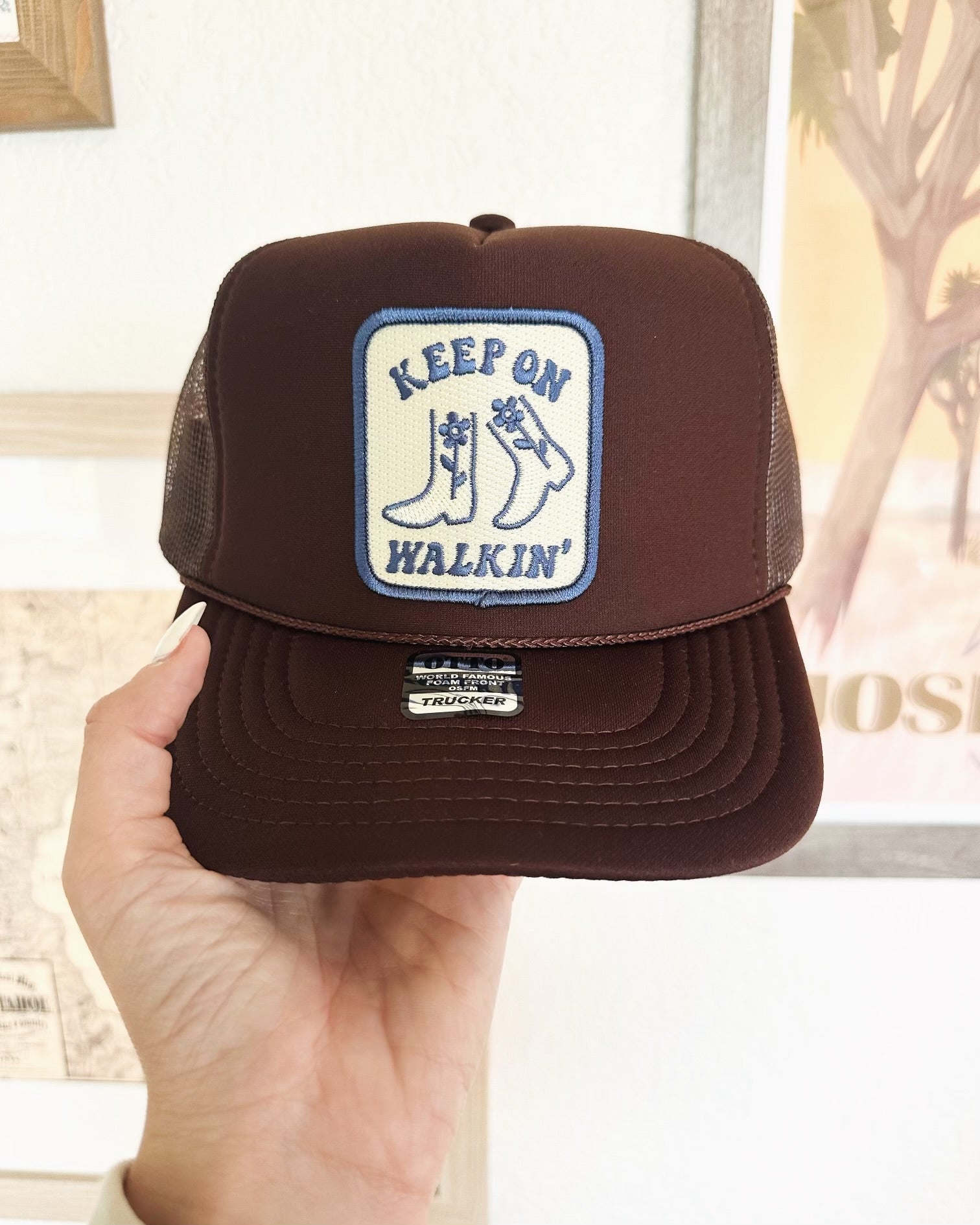 The Keep On Walkin Trucker Hat | Brown |