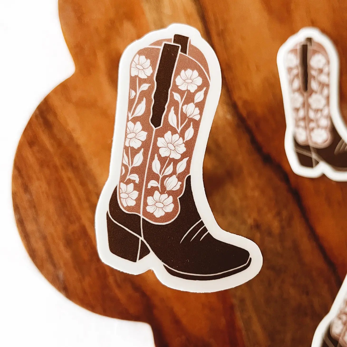 The Floral Cowboy Boot Vinyl Sticker