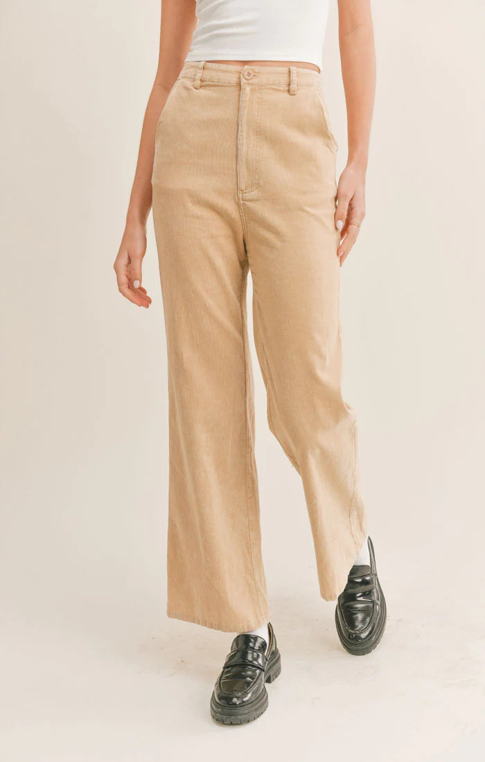 The Evie Corduroy Pants | Khaki |