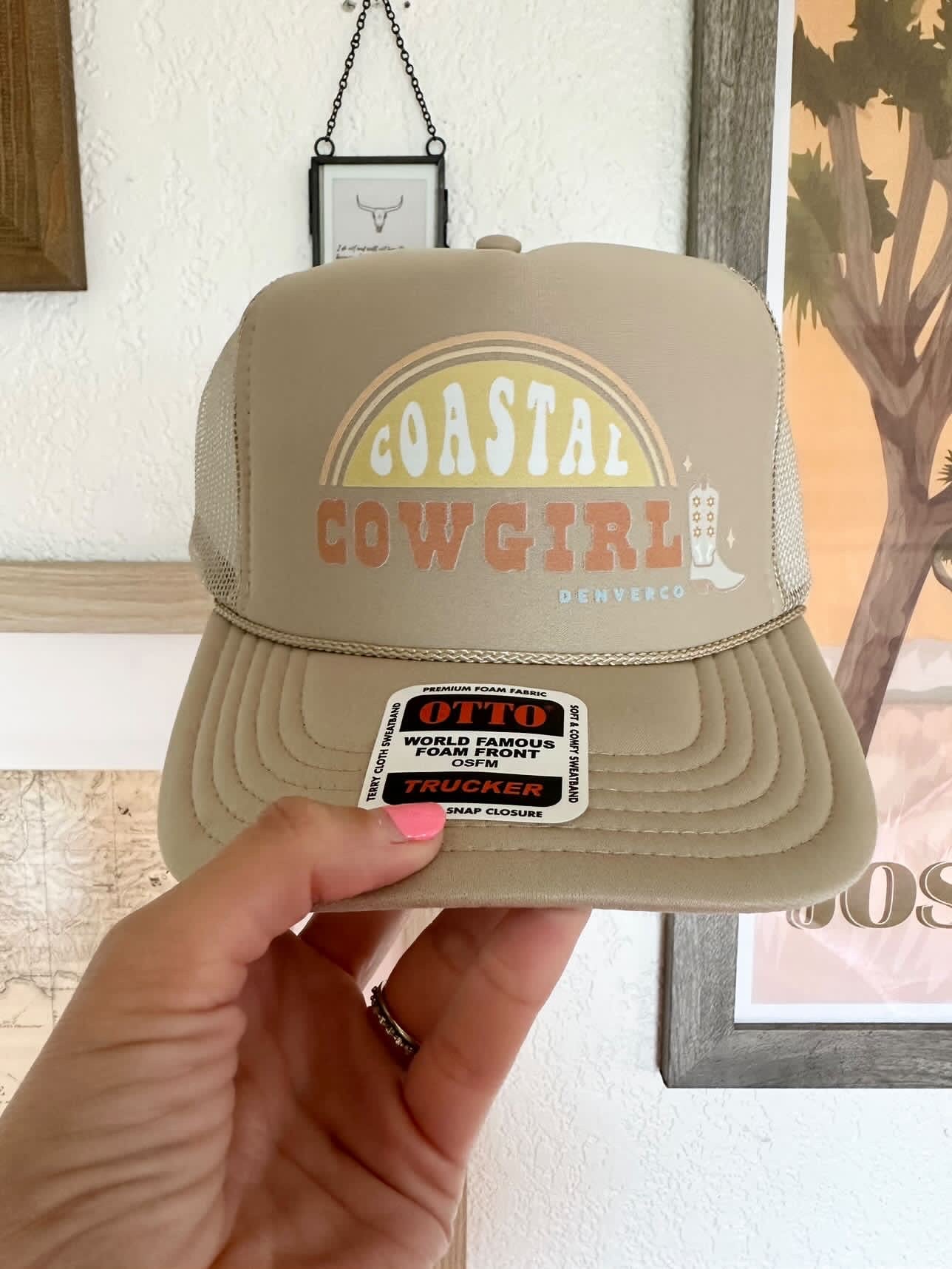The Coastal Cowgirl Trucker Hat | Khaki |
