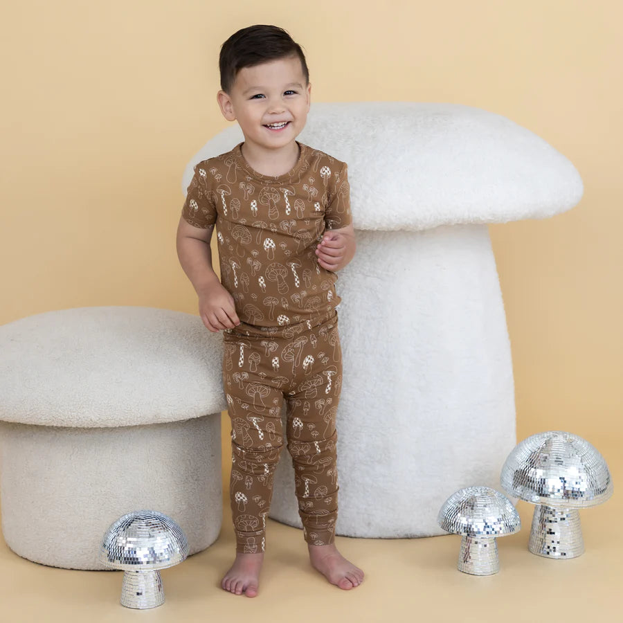 The Forest Bamboo Mushroom 2-Piece Set | Brown |