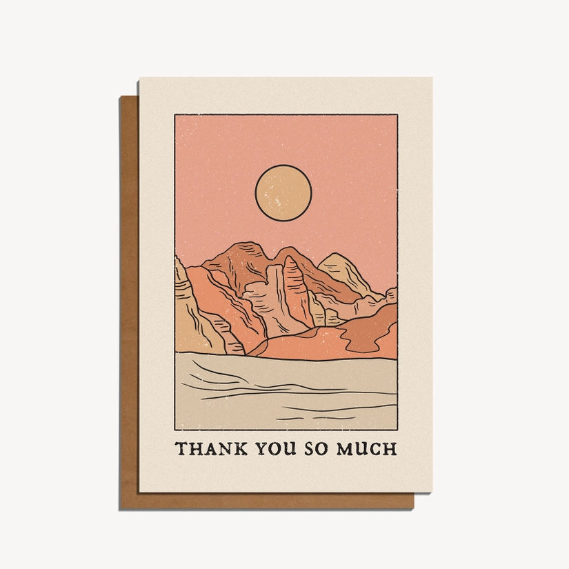 The Thank You So Much Mountains Card