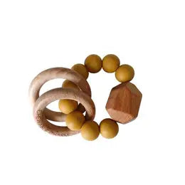 Silicone + Wood Baby Teething Ring