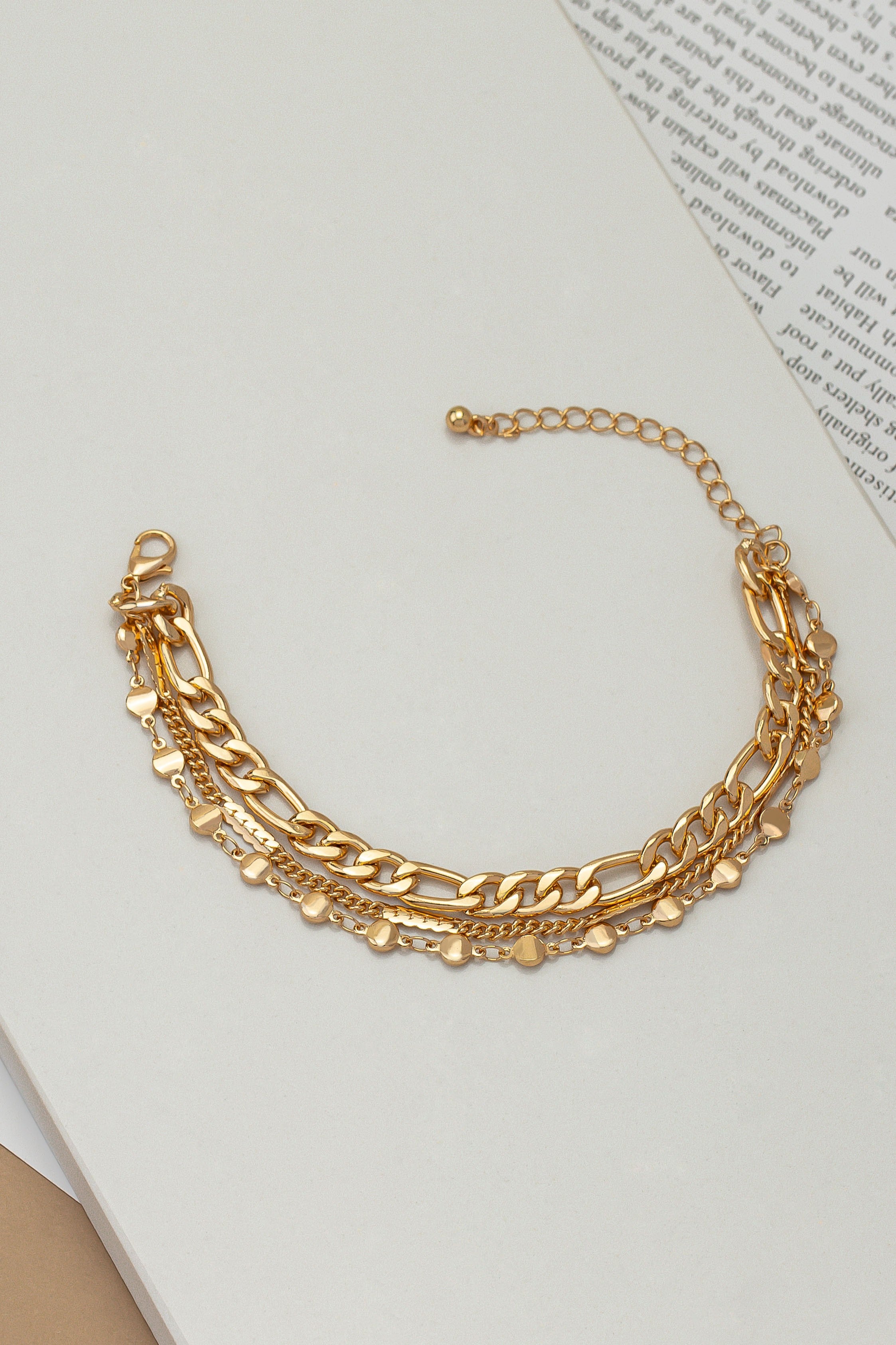 The Lola 3 in 1 Chain Bracelet | Gold |