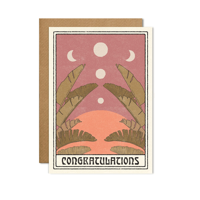 The Congratulations Sun + Moon Card
