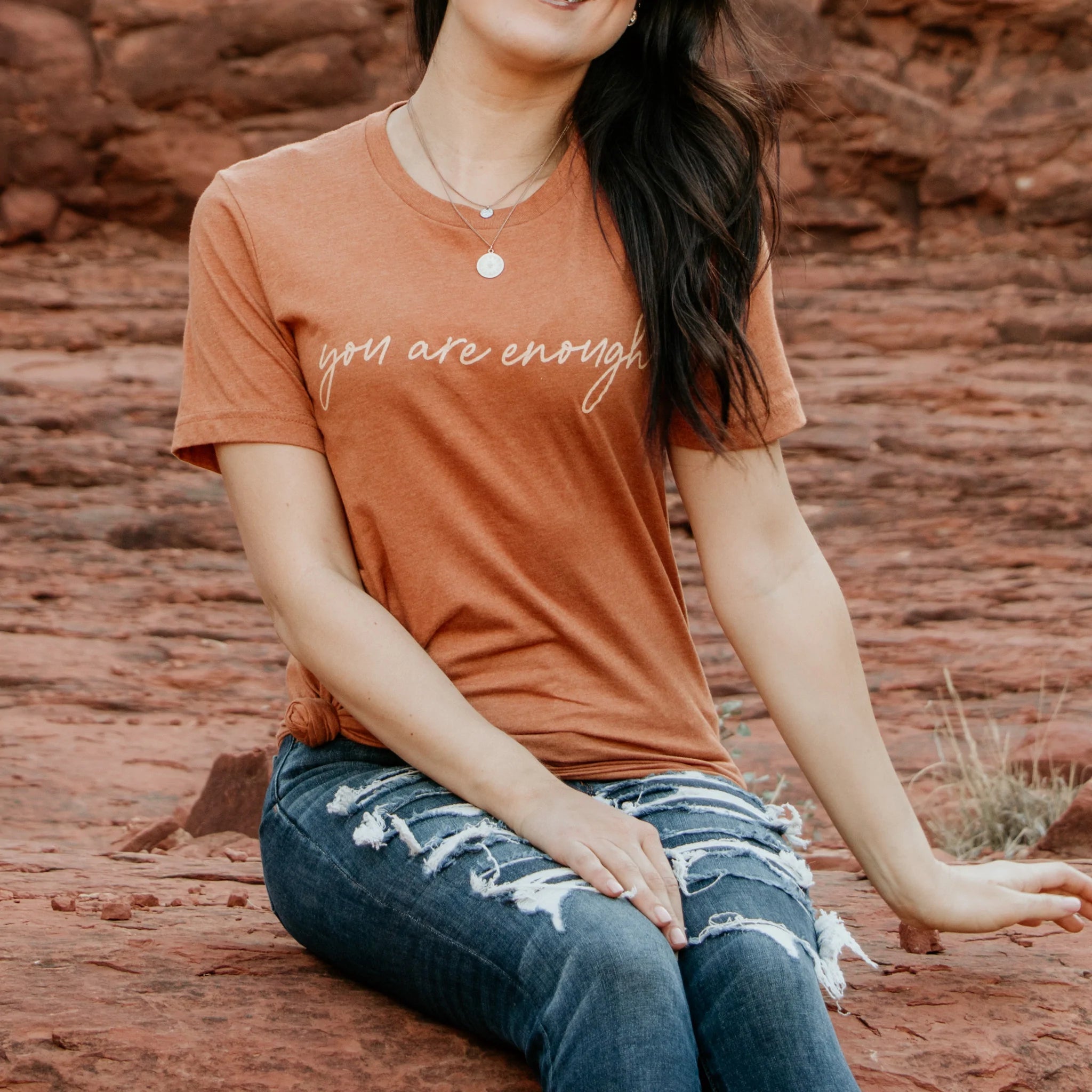 The You Are Enough Graphic Tee | Rust |