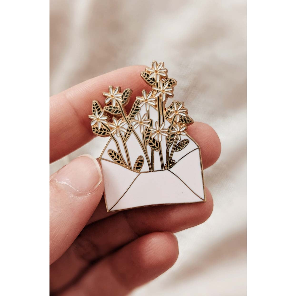 Letter Full Of Flowers | Enamel Pin |