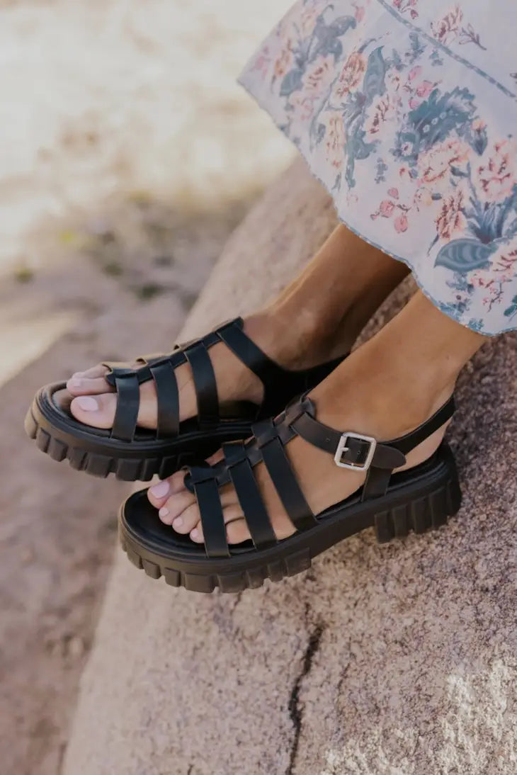 The Daisy Seaside Sandals | Black |